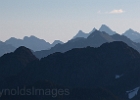 Ridglines to the northeast as the sun comes up over Shuksan.